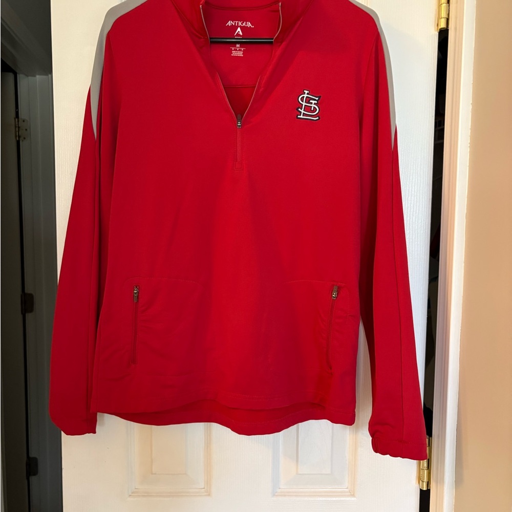 Antigua Red Zip Up Top Vibrant Fleece‎